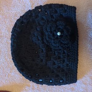 Handmade Crochet Beanie, Black